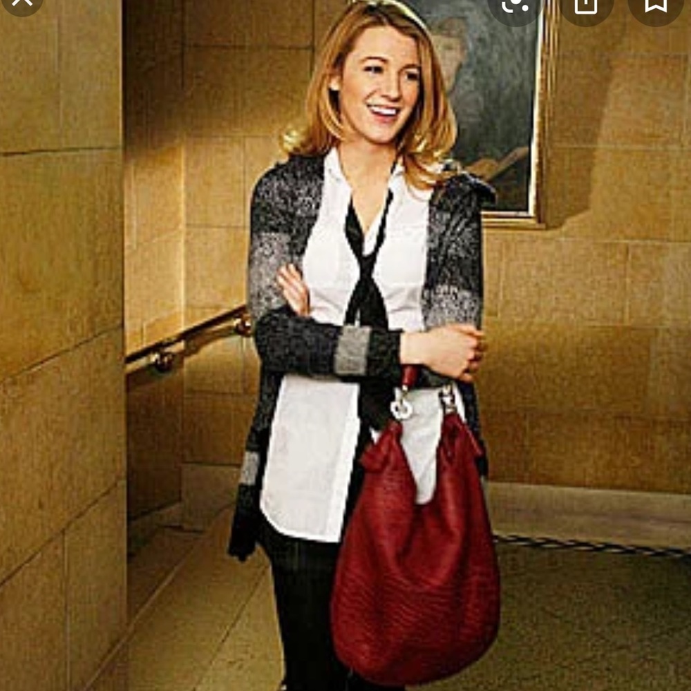 James Perse colorblock cardigan Gossip Girl